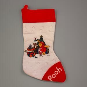 Vintage Disney Winnie The Pooh Christmas Felt Christmas Stocking Tigger Piglet